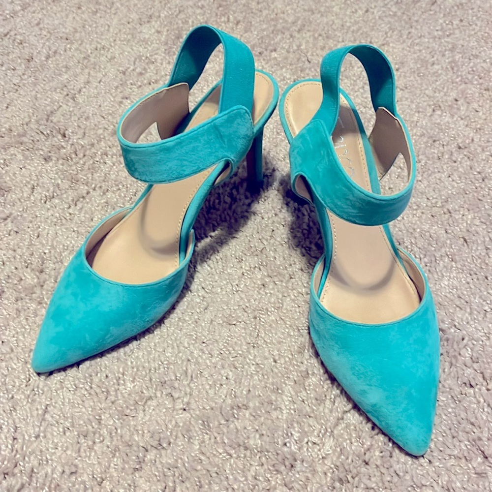 Franco Sarto Turquoise Heels